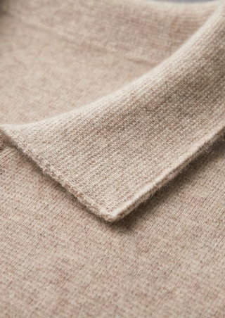 CARDIGAN POLO ZIPÉ EN LAINE MÉRINOS EXTRA-FINE