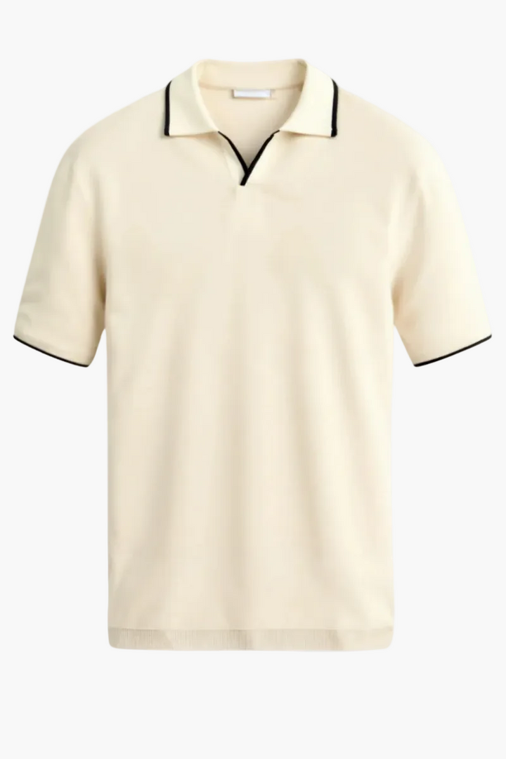 POLO SUR MESURE EN PIQUÉ AVEC DÉTAILS CONTRASTANTS