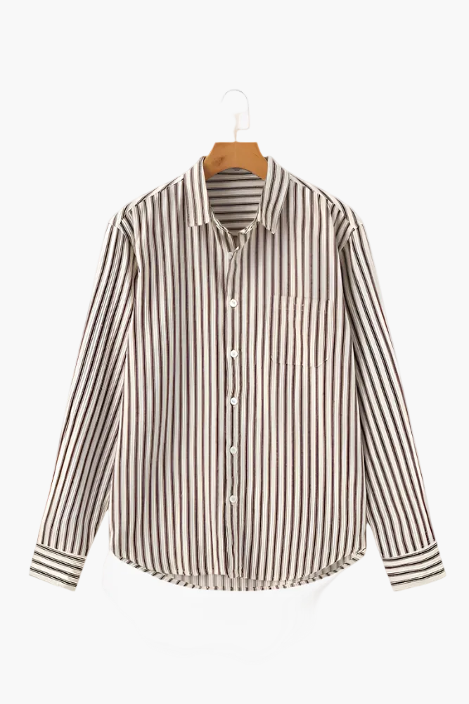 Chemise à rayures pour hommes