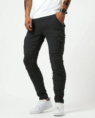 Nova – Pantalon cargo bleu marine extensible