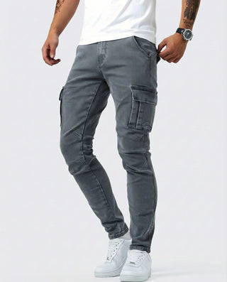 Nova – Pantalon cargo bleu marine extensible