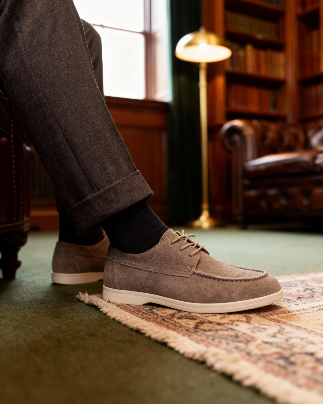 Chaussures à Lacets en Suédé Premium