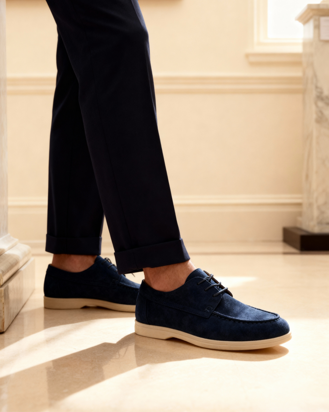 Chaussures à Lacets en Suédé Premium