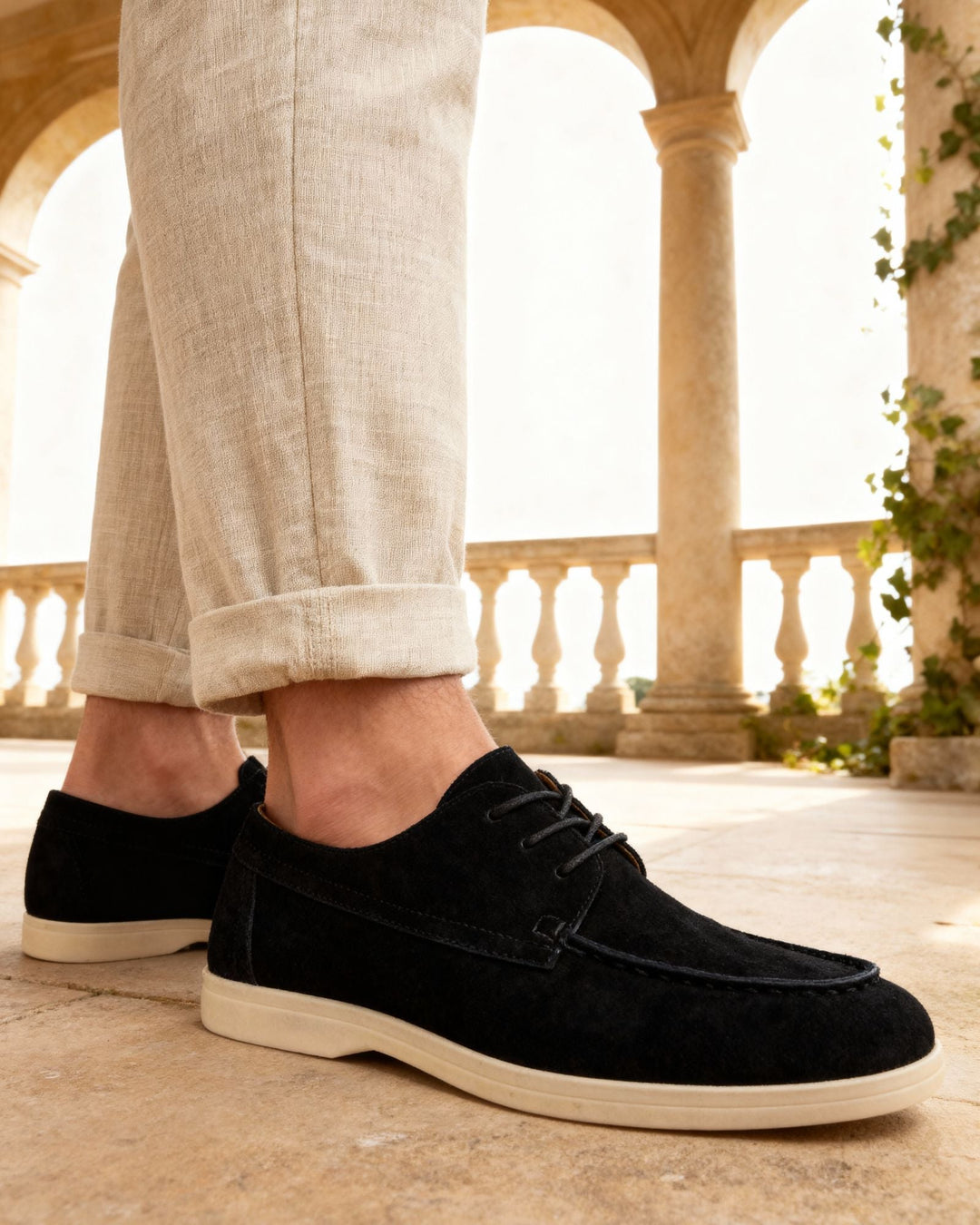Chaussures à Lacets en Suédé Premium