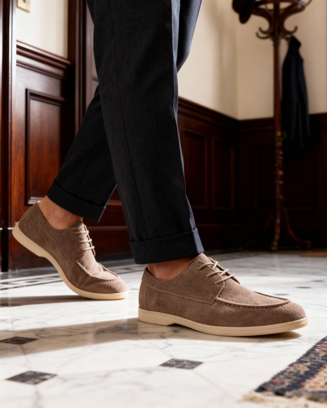 Chaussures à Lacets en Suédé Premium