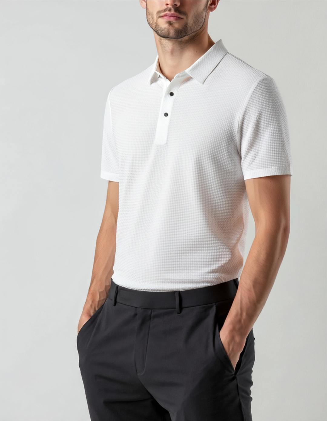 Polo Prestigio en Soie (Anti-froisse)