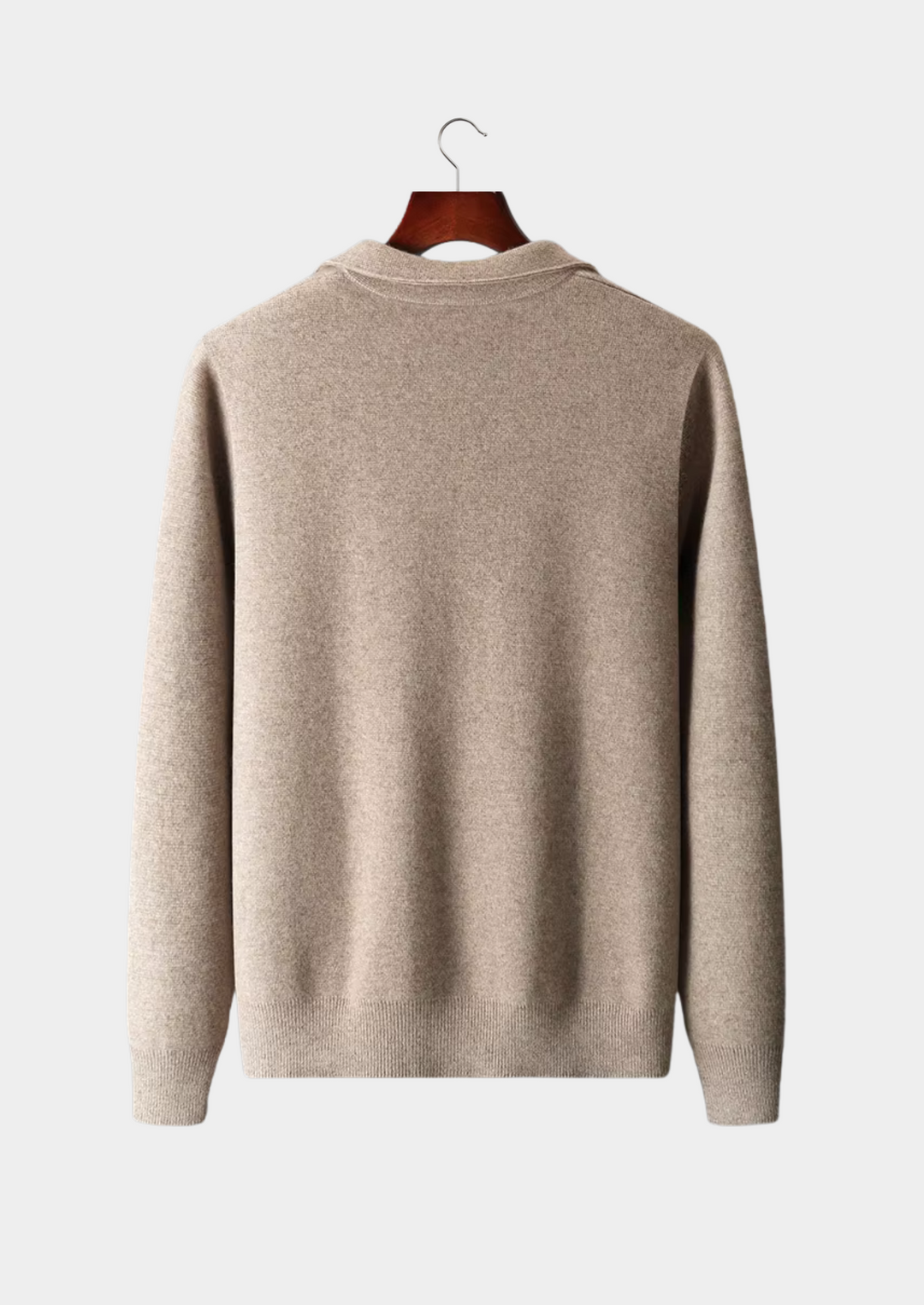 CARDIGAN POLO ZIPÉ EN LAINE MÉRINOS EXTRA-FINE