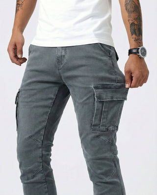 Nova – Pantalon cargo bleu marine extensible